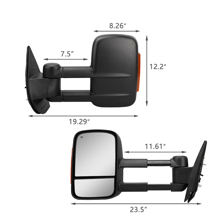 Retrovizor, konveksni, ABS materijal, kompatibilan Chevrolet Silverado/Sierra 07-13 – KUIEN
