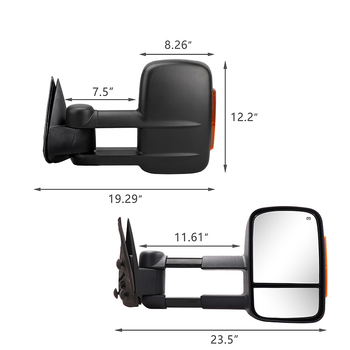 Retrovizor za Chevrolet Silverado/Sierra 03-06, konveksan, ABS