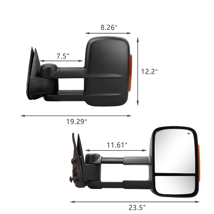Retrovizor za Chevrolet Silverado/Sierra 03-06, konveksan, ABS