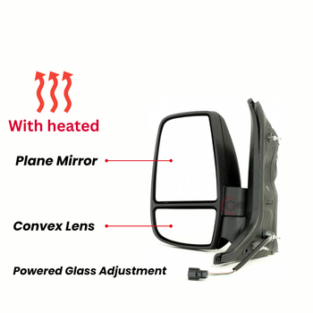 Zadnji retrovizor za TRANSIT MK8 (ravno zrcalo, ABS, kompatibilan TRANSIT MK8)