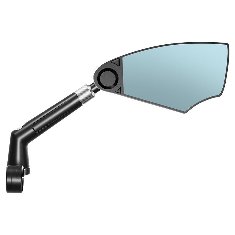 Dviračio galinio vaizdo veidrodėlis su kelių reflektoriumi, medžiaga PA/PP/aliuminio lydinys, svoris 210 g, tinka vamzdžio skersmeniui 2.1–2.3 cm