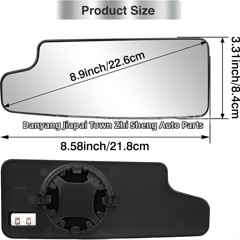 Aizmugurējā spoguļa lēca Chevy Silverado GMC Sierra 1500 HD, 2019–2025 | ABS materiāls, izliekta virsma, svars 160 g