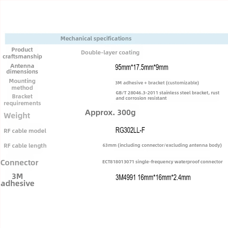 T-tip antena E5011 IP67 vodootporna 433,92 MHz IoT vanjska antena za mjerenje tlaka u gumama