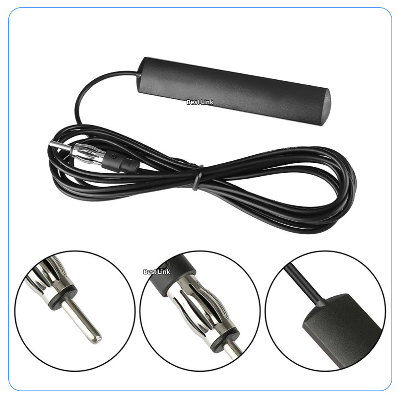 Autó/motorkerékpár FM antenna – 5 dBi nyereség, tartomány 85–112 MHz, bemeneti impedancia 50 Ω, modell FM-115, csatlakozó Lantern head