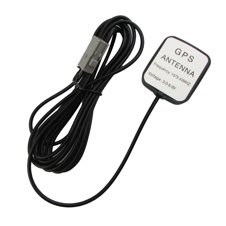 Autóba való GPS antenna JXT-GT5, 28 dB nyereség, 1575.42 MHz frekvencia, 50 Ω impedancia, üzemeltetési feszültség 3-5 V