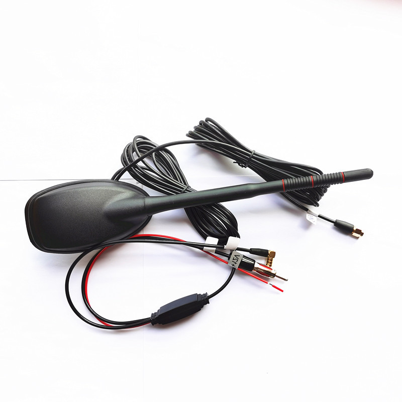 Antena auto GPS/DAB/FM, 3 în 1, antenă activă cu amplificare; montaj filetat; 12V