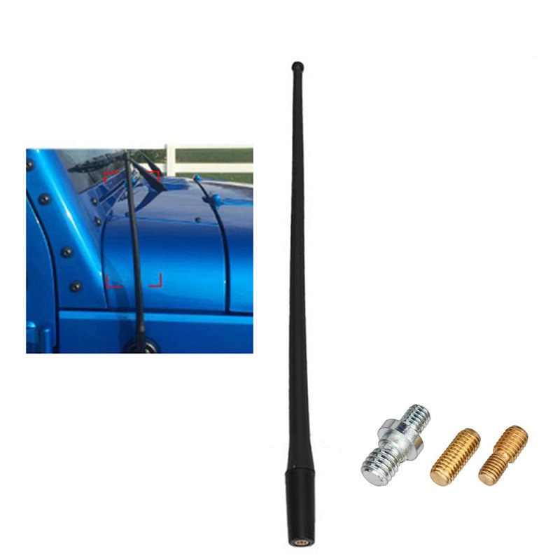 Polarlander antenă radio pentru Jeep Wrangler SUV (2007–2019), montaj filet, 12V, durată de viață 10000 ore
