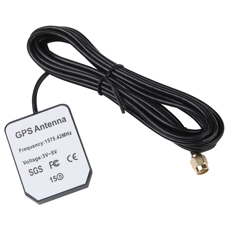 Antena GPS pentru navigație auto, cu filtru și amplificare secundară, câștig de 28 dBi.