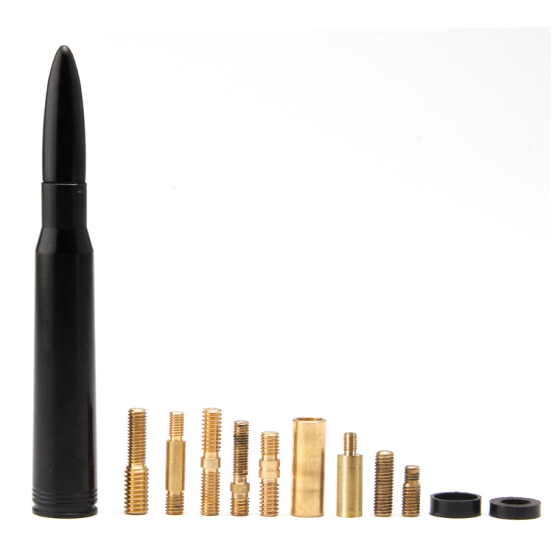 Antena auto de tip Bullet, montaj cu filet, 12V, universală