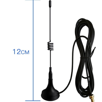 Antena Walkie-Talkie cu câștig mare, conector SMA feminin, bază magnetică cu ventuză mică pentru mașină