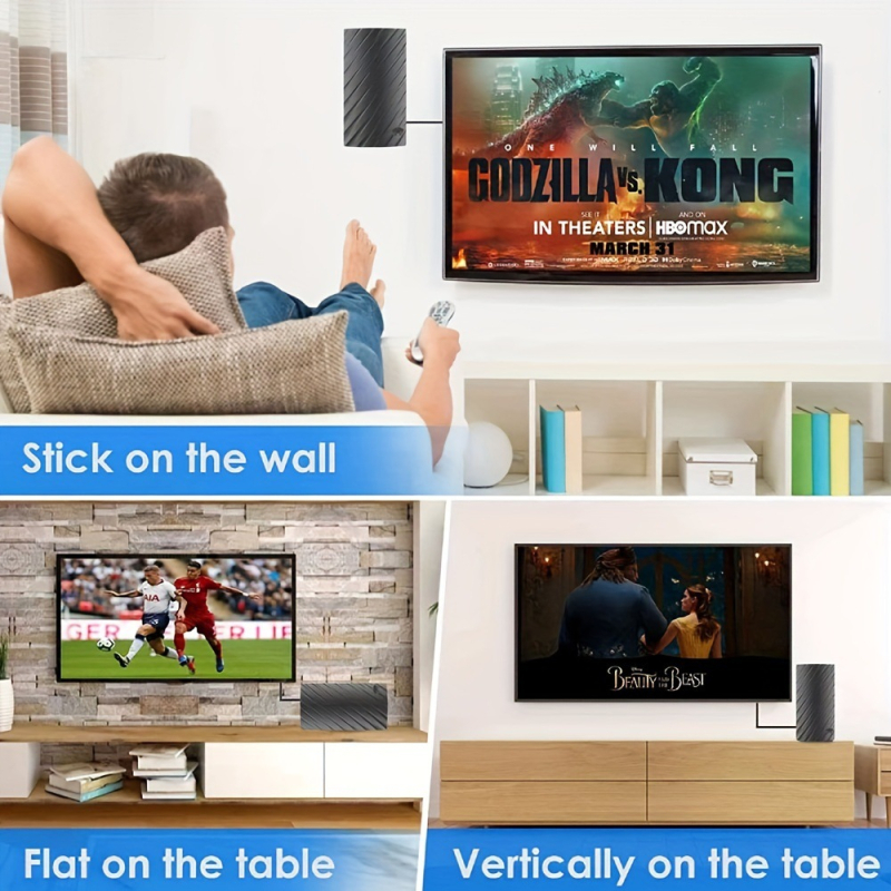 Digitalna TV antena za unutarnju i vanjsku upotrebu te za vozila, s DTMB/DVB-T2 pojačalom
