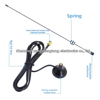 Head Electronic YCT-986 autóantenna hordozható rádióhoz, 174–470 MHz, 8 dBi, 50 Ω, SWR ≤ 1.5, 0–12 V