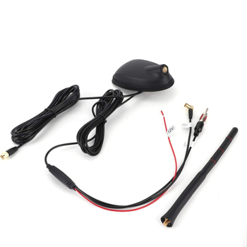Sanma autórádió antenna, szálcsavaros rögzítés, 5V működés, 12V áram