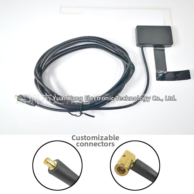 Autó DAB/FM/AM digitális rádióantenna — Frekvenciasáv: 174–240 / 1452–1492 MHz; Nyereség: 15 dB ±3 dB; L‑Band nyereség: 18 dB ±3 dB; Kimeneti impedancia: 50 Ω; SWR ≤ 2