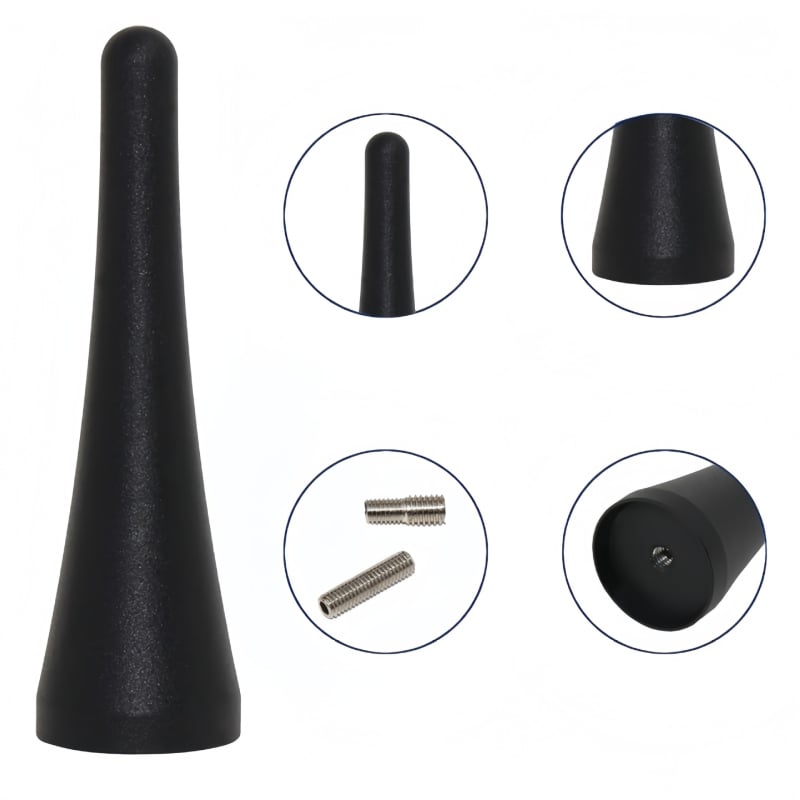 Aluminijska automobilna antistatična FM antena s navojem - 12V operacija, 0,06A struja, opća namjena