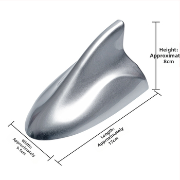 Automobilio radijo antena su shark fin dizainu ant stogo, lipni montavimas, 12V DC, 3 metų tarnavimo laikas, bendras suderinamumas