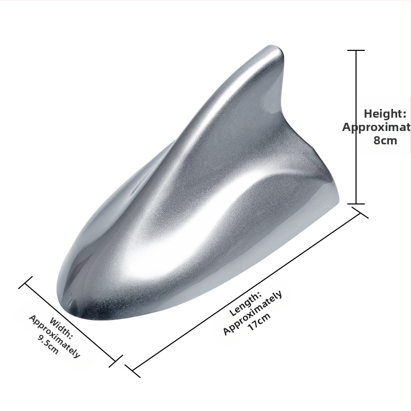 Automobilio radijo antena su shark fin dizainu ant stogo, lipni montavimas, 12V DC, 3 metų tarnavimo laikas, bendras suderinamumas