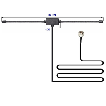 AM/FM rohová anténa, pre auto a dom, typ T, FM/AM rádio