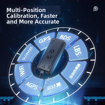GPS káblový lokalizátor vozidiel s ochranou proti krádeži — presnosť GPS 5, napájanie 9–90V, polymerová batéria, výdrž batérie 9999, vodotesný
