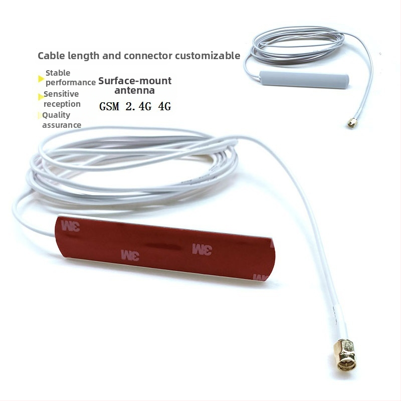 4G LTE patch antenna, 5 dBi nyereség, 700–2700 MHz, 50 Ω, SWR ≤ 1.5, 1.5 m kábel