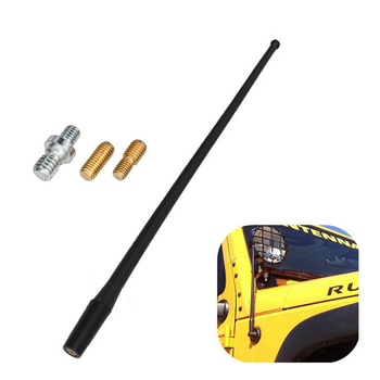 Auto antena za radio Jeep Wrangler (2007–2019), navojna montaža, 12V rad, vijek trajanja 10000 sati, metalne šipke s bakrenim prstenovim zavarom