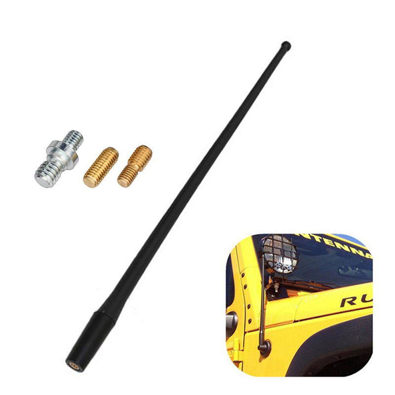 Auto antena za radio Jeep Wrangler (2007–2019), navojna montaža, 12V rad, vijek trajanja 10000 sati, metalne šipke s bakrenim prstenovim zavarom