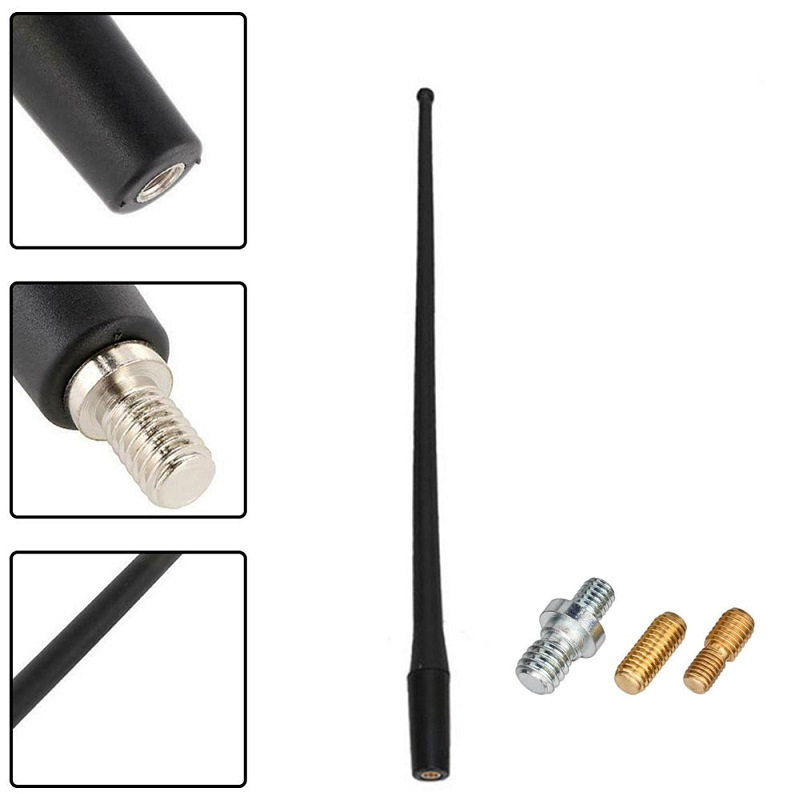 Auto antena za radio Jeep Wrangler (2007–2019), navojna montaža, 12V rad, vijek trajanja 10000 sati, metalne šipke s bakrenim prstenovim zavarom