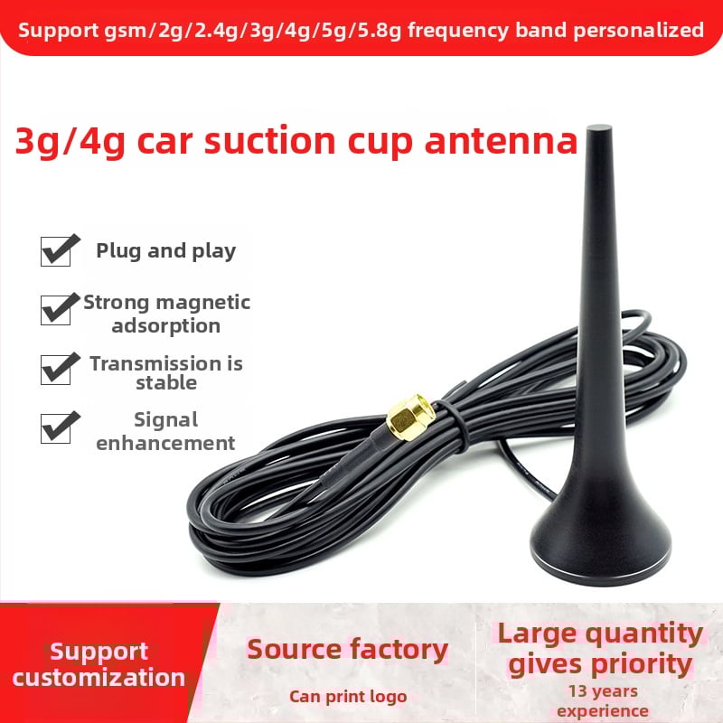 Omnidirekcionális 2,4 GHz antenna, 3 dBi nyereség, 50 Ω, 3 m kábel, szívócsésze rögzítés