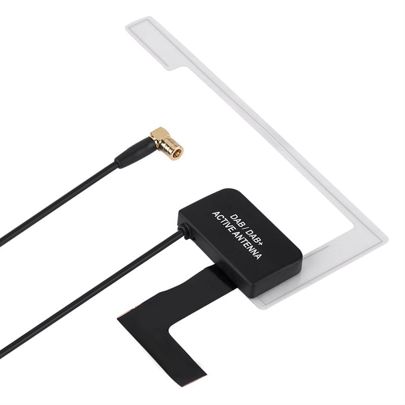 Aktivna DAB antena za automobil sa SMB interfejsom, SMA/SMB/MCX/FAKRA priključci, RG174 koaksijalni kabel, 50 Ω impedancija