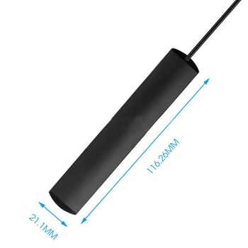 Auto FM patch antena za radio, dobitak 5 dB, frekvencijski raspon 88–108 MHz, impedancija 50 Ω, maksimalna snaga 50 W, ABS materijal