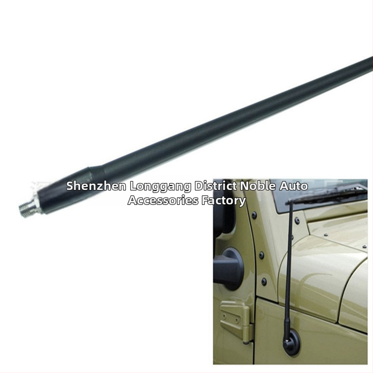 Anténa do automobilového rádiа pre Jeep Wrangler, závitová inštalácia, 12 V prevádzka, 60 000 hodín životnosti