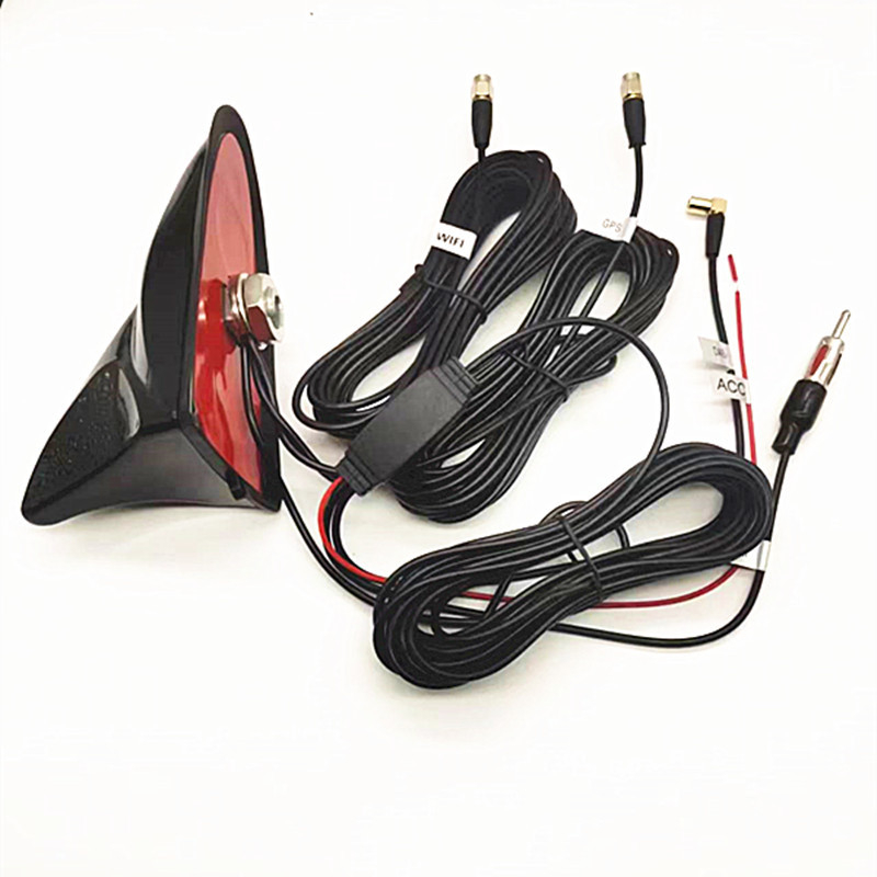 GPS antena za vozilo Shark Fin 4-u-1 s aktivnim pojačanjem, vijčani nosač, 12V, 365 g