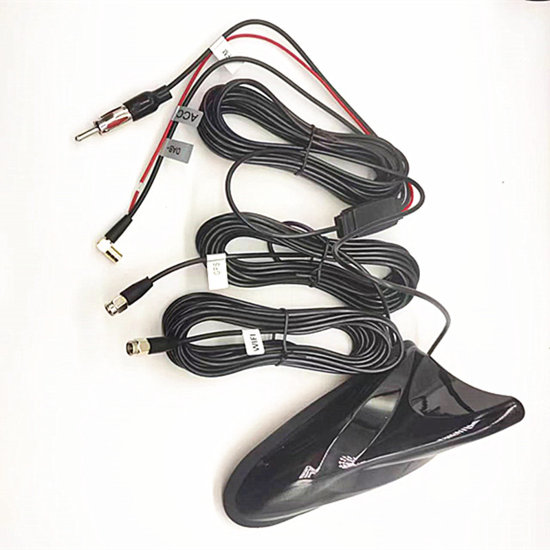 GPS antena za vozilo Shark Fin 4-u-1 s aktivnim pojačanjem, vijčani nosač, 12V, 365 g