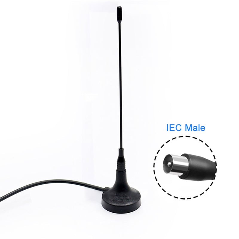 Antena DVB-T HDTV pentru mașină cu ventuză, ATSC, cablu coaxial de 75 Ω