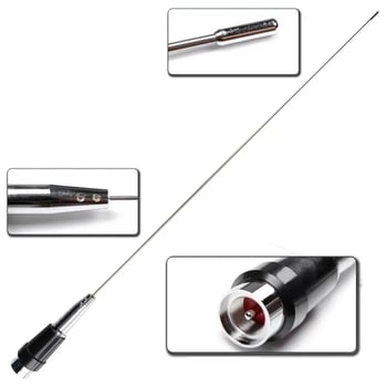 MC200 Antenă auto UHF cu câștig înalt, 340-520 MHz, montaj tip clip cu ventuză