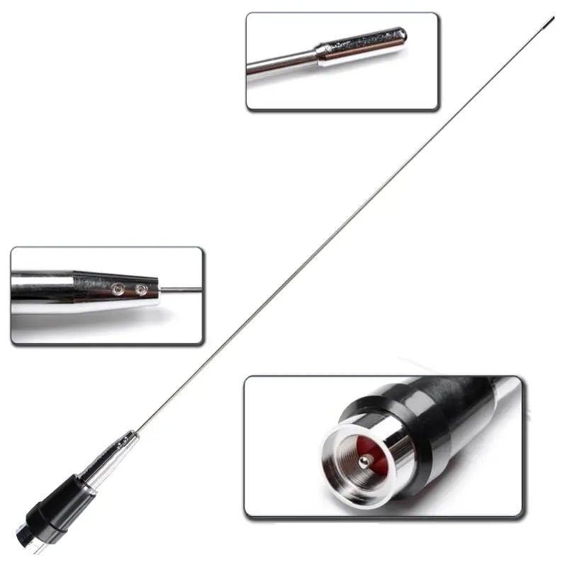 MC200 Antenă auto UHF cu câștig înalt, 340-520 MHz, montaj tip clip cu ventuză