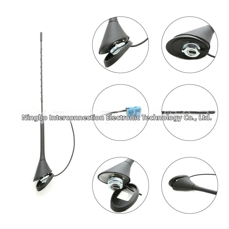 Auto rádiová anténa - aktívna, závitové uchytenie, FM/AM, univerzálna kompatibilita