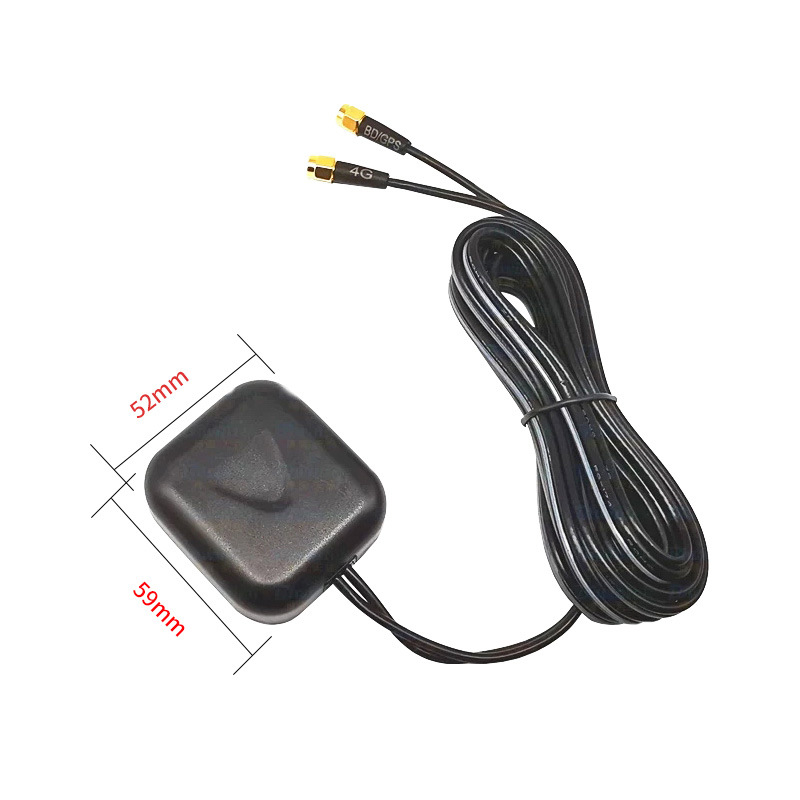 NUBE GPS/4G dvojiná autonómna anténa pre navigáciu v automobile, vonkajšia vodotesná LTE anténa, model WGNSS4GTWX59-52YS, SWR ≤ 1.5