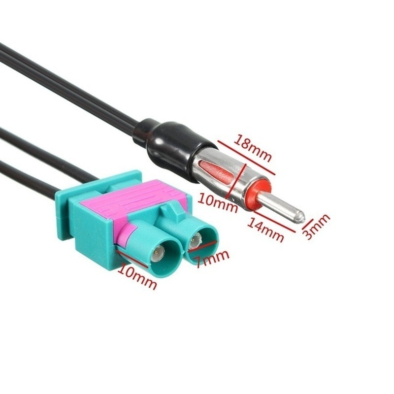 DIN na 2Fakra adapter antene za auto radio (Vrsta: antena za auto radio; Ugradnja: umetanje; Kompatibilnost: univerzalna)