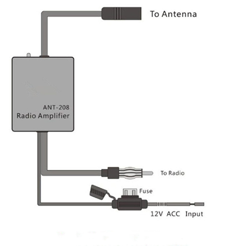 Aktivna antena za automobilsku radio stanicu, 12V FM pojačivač signala, antena FM-ANT208