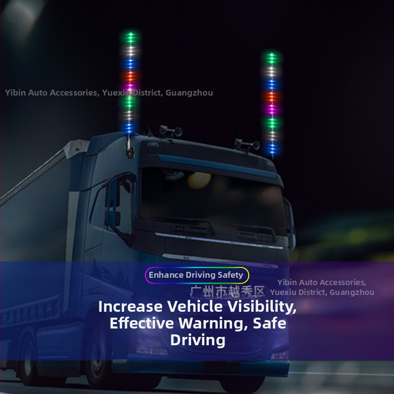 Automobilska antena svjetlo za pilotiranje | Radna napetost 12/24V, ugradnja Card Edge, kompatibilno s automobilima, kamionima i motociklima | Dekorativni stil zastavnog štapa | Brand HDELF