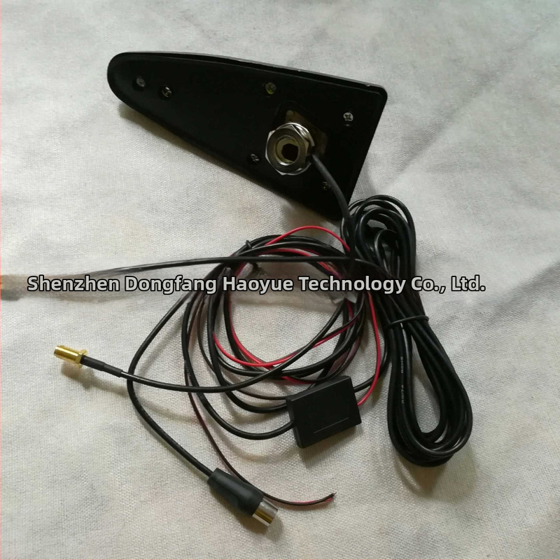 Aktinė automobilio antena žuvies pelekų formos shark fin dizainas DAB AM/FM/DTMB skaitmeninei televizijai, 470–860 MHz, galia 3.5, varža 20 Ω, SWR ≤1.5, maitinimas 220 V