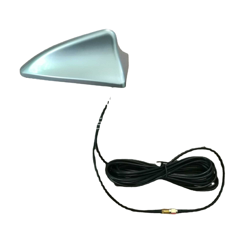 Aktív cápauszony-alakú autóantenna DAB AM/FM/DTMB digitális TV-hez, 470–860 MHz, nyereség 3.5, impedancia 20 Ω, SWR ≤1.5, tápegység 220 V