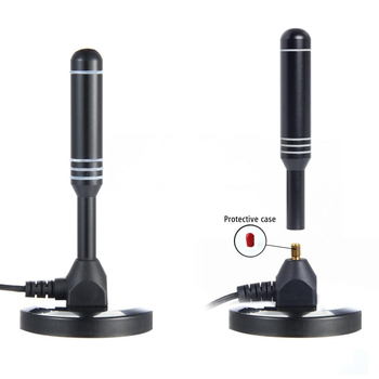 AH-LINK AH-DVB-T-98 unutarnja DVB-T TV antena, dobitak 10 dB, raspon frekvencija VHF 174–230 / UHF 470–860 MHz, impedancija 75 Ω, SWR ≤ 1.5, napon 3–5