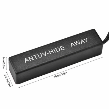 Universālā slēgtā pastiprinātā auto antena ar FM/AM uztveri, zems strāvas patēriņš 0,02 A, piemērota automobiļiem, sedāniem, vanām un citiem modeļiem
