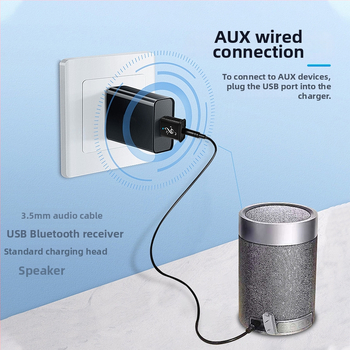 Δέκτης Bluetooth αυτοκινήτου MSD169 USB/AUX – Plug-and-Play, Bluetooth 5.0, 3,5 mm AUX, Διπλή έξοδος, Hands-Free κλήσεις