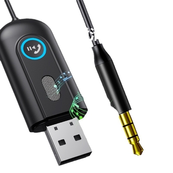 J53 Bluetooth δέκτης αυτοκινήτου, AUX USB ήχος, Bluetooth 5.3, 2.4 GHz, 5V, 150 mA