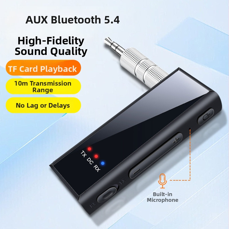 Bluetooth 5.4 δύο σε ένα δέκτης-πομπός με 3.5mm AUX, hands-free κλήσεις για αυτοκίνητο και σπίτι, USB Bluetooth μετατροπέας