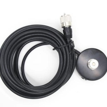 Bază de antenă auto pentru walkie-talkie, cu ventuză, conector PL259, cablu de 5 m