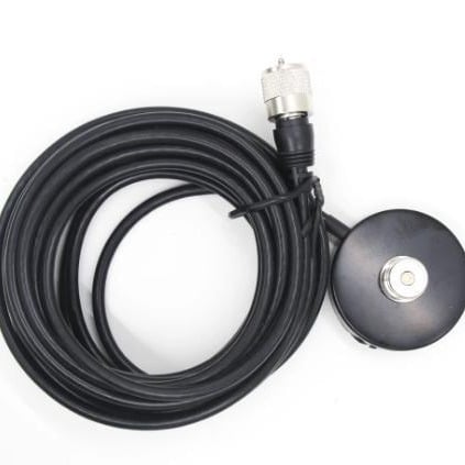 Bază de antenă auto pentru walkie-talkie, cu ventuză, conector PL259, cablu de 5 m